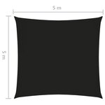 vidaXL Voile de parasol tissu oxford carré 5x5 m noir