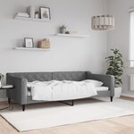 vidaXL Lit de repos gris foncé 100x200 cm tissu