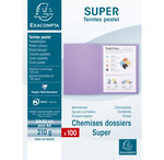 Paquet de 100 chemises SUPER 240 grammes bleu foncé EXACOMPTA