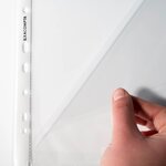 Etui de 100 pochettes perforées ouverte 2 côtés PP lisse 6/100e EXACOMPTA
