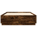 vidaXL Cadre de lit chêne fumé 120x200 cm bois d'ingénierie