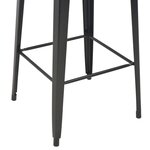 vidaXL Mobilier de bar 3 Pièces Acier Noir