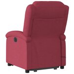 vidaXL Fauteuil inclinable de massage Rouge bordeaux Tissu