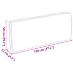 vidaXL Coussin de Palette pour siège/dossier Rouge Vin 120x50x12 cm Tissu Oxford