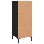 vidaXL Buffet Noir 34 5x34x90 cm Bois d'ingénierie