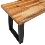 vidaXL Banc avec bord vivant 140 cm bois d'acacia massif