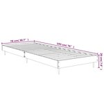 vidaXL Cadre de lit sans matelas blanc 75x190 cm bois d'ingénierie