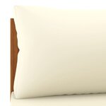 vidaXL Canapé de jardin 2 places et coussin crème Bois d'acacia massif