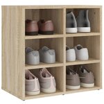 vidaXL Armoires à chaussures 2 Pièces Chêne Sonoma 52 5x30x50 cm