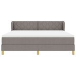 Lit Box Spring vidaXL avec Matelas en Taupe  180x200 cm  Tissu