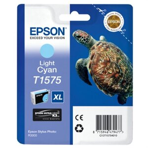 Epson pack de 1 cartouche t1575 - cyan clair - standard