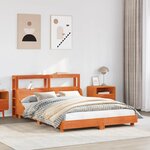 vidaXL Cadre de lit sans matelas cire marron 160x200cm bois pin massif