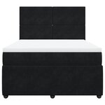 vidaXL Sommier à lattes de lit avec matelas Noir 140x190 cm Velours