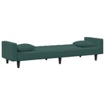 vidaXL Ensemble de canapés 2 Pièces avec coussins vert foncé velours