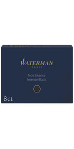 Waterman boîte de 8 cartouches longues couleur noir intense pour stylo plume