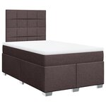vidaXL Sommier à lattes de lit avec matelas Marron foncé 120x200 cm