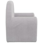 vidaXL Canapé pour enfants gris clair peluche douce
