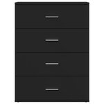 vidaXL Buffet noir 60x39x80 cm bois d'ingénierie