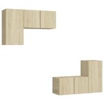 vidaXL Ensemble de meubles TV 4 Pièces Chêne sonoma Bois d'ingénierie