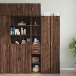 vidaXL Armoire de rangement mince chêne marron 30x42 5x225 cm