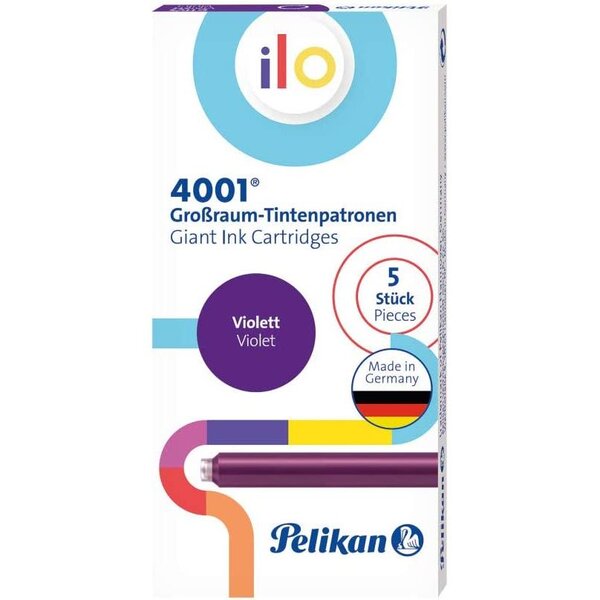 Cartouche d'encre grand volume ilo 4001 gtp/5 violet pelikan