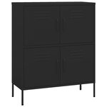 vidaXL Armoire de rangement Noir 80x35x101 5 cm Acier