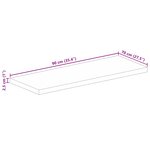 vidaXL Dessus de table 90x70x2 5 cm rectangulaire bois massif d'acacia