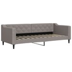 vidaXL Lit de jour avec gigogne et tiroirs taupe 80x200 cm tissu