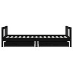 vidaXL Cadre de lit d'enfants tiroirs noir 90x190cm bois de pin massif