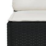 vidaXL Salon de jardin 11 Pièces avec coussins noir résine tressée