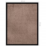 vidaXL Paillasson Marron 60x80 cm