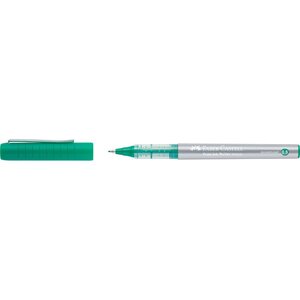 Faber-Castell Roller Free Ink Stylo à bille à encre liquide - Pointe conique 0 5 mm - Largeur de trait extra fine - Clip en métal - Couleur verte