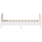 vidaXL Cadre de lit sans matelas blanc 75x190 cm bois de pin massif
