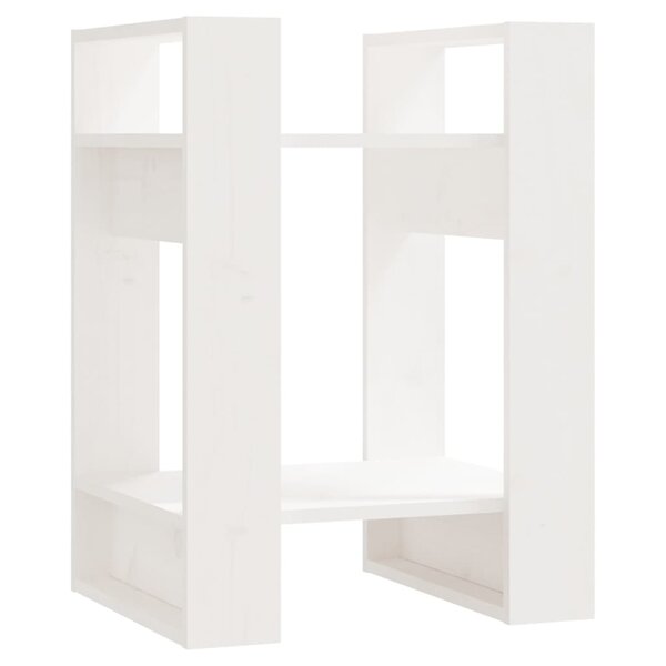 vidaXL Bibliothèque/Séparateur de pièce Blanc 41x35x57 cm Pin massif