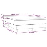 vidaXL Sommier à lattes de lit avec matelas Bleu 140x200 cm Tissu