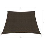 vidaXL Voile d'ombrage 160 g/m² Marron 3/4x3 m PEHD