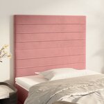 vidaXL Têtes de lit 2 Pièces Rose 90x5x78/88 cm Velours