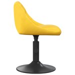 vidaXL Chaises à manger pivotantes lot de 4 jaune moutarde velours