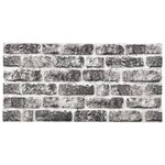 vidaXL Panneaux muraux 3D design brique gris foncé 11 Pièces EPS