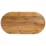 vidaXL Dessus de table 110x40x3 8 cm ovale bois massif de manguier