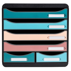 Module De Classement Big Box Maxi 6 Tiroirs Skandi - Couleurs Assorties - Exacompta