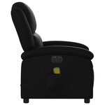 vidaXL Fauteuil de massage inclinable électrique noir similicuir
