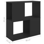 vidaXL Bibliothèque Noir 60x24x63 cm Bois d'ingénierie