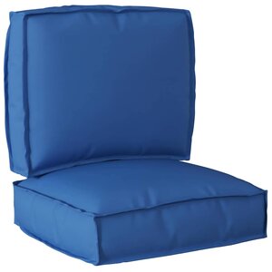 vidaXL Set de coussins de palette 2 Pièces Bleu royal Tissu Oxford