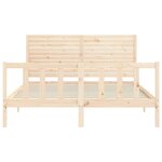 vidaXL Cadre de lit avec tête de lit 160x200 cm bois massif