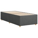 vidaXL Cadre de lit Gris foncé 90x190 cm Tissu