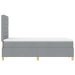 vidaXL Lit à ressorts avec matelas gris clair 120x200 cm tissu