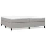 vidaXL Cadre de lit Gris clair 200x200 cm Tissu