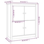 vidaXL Buffet Blanc 83x41 5x100 cm Bois massif de pin