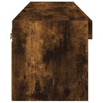 vidaXL Meuble TV avec lumières LED chêne fumé 80x30x30 cm